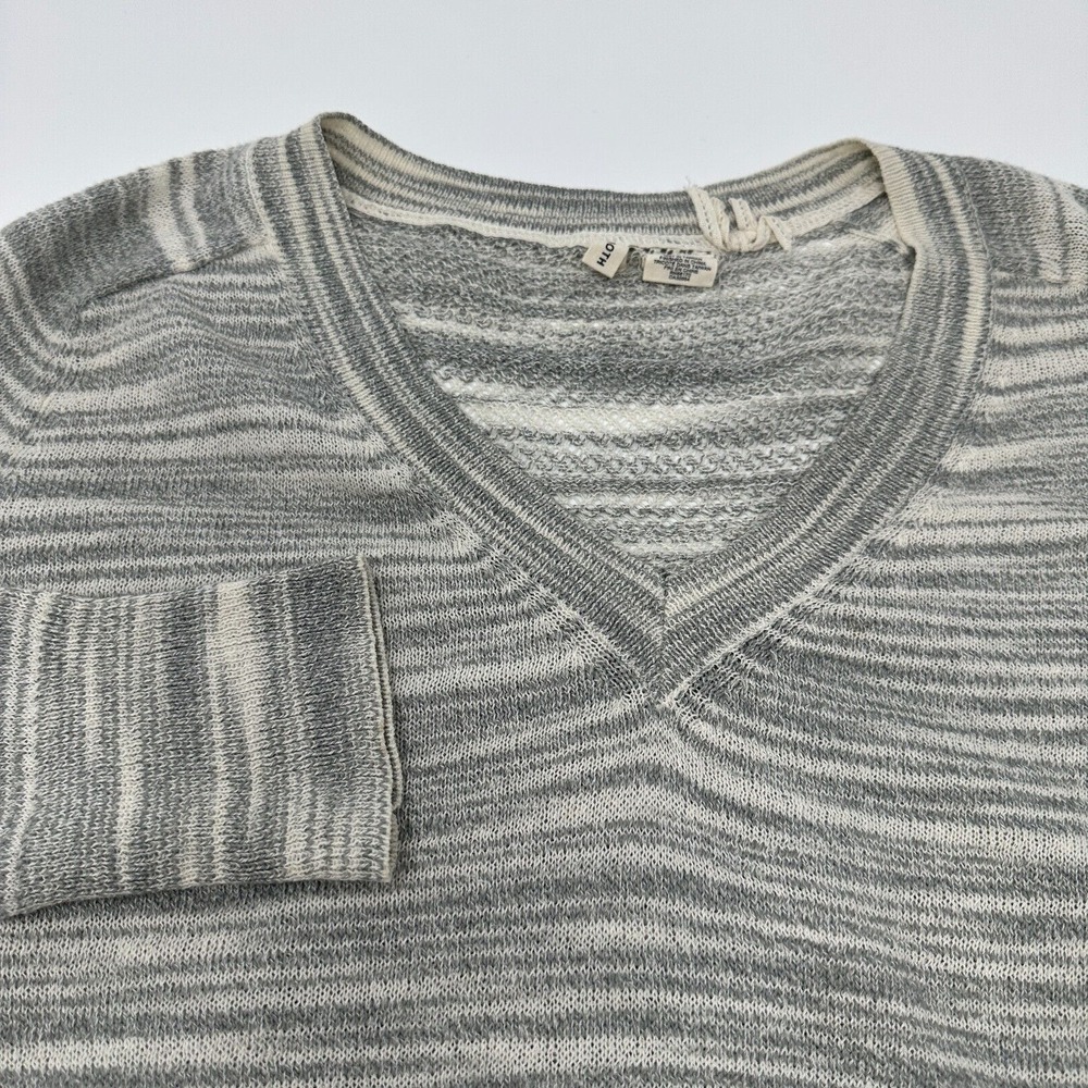 MOTH Anthropologie Sweater Women's Xsmall Gray Marled Sheer Pullover Lightweight